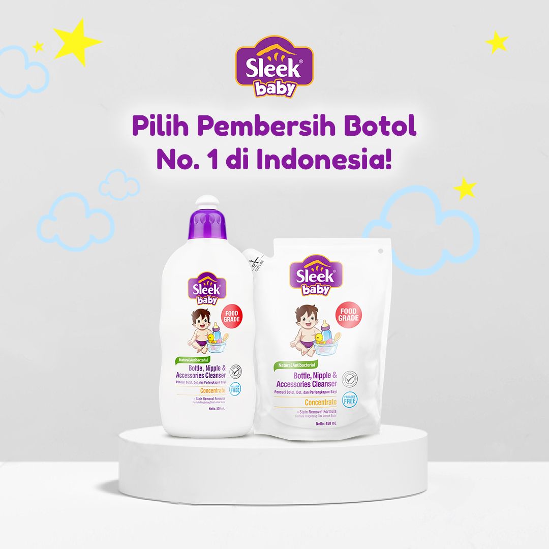 Sleek Baby Bottle Nipple & Accessories Cleanser Botol 500ml - 3