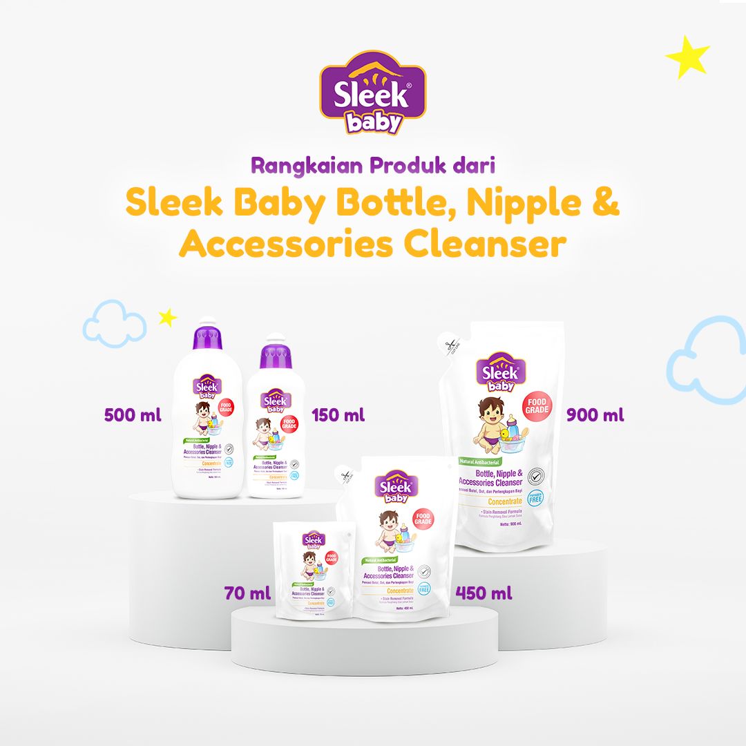 Sleek Baby Bottle Nipple & Accessories Cleanser Botol 500ml - 5