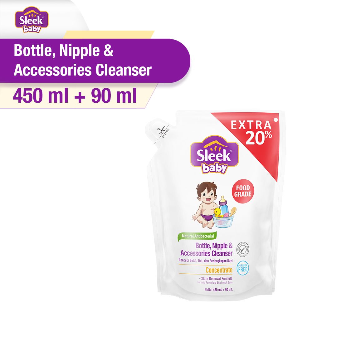 Sleek Baby Bottle Nipple & Accessories Cleanser Pouch 450ml - 1