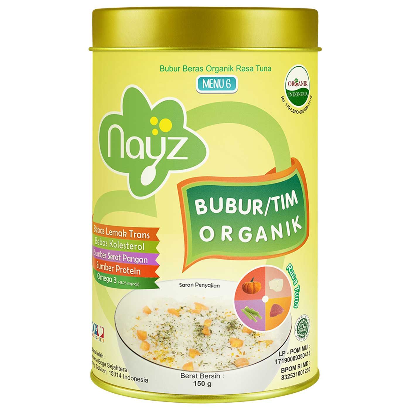 Nayz Bubur Tim Can 6 Ikan Tuna 150gr - 1