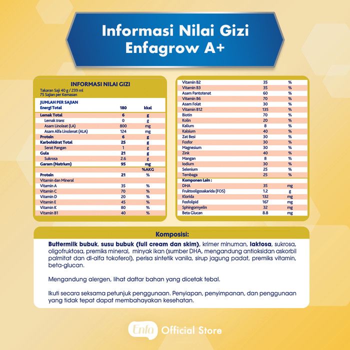 Enfagrow A+ 3 Susu Formula Original 800g - 5