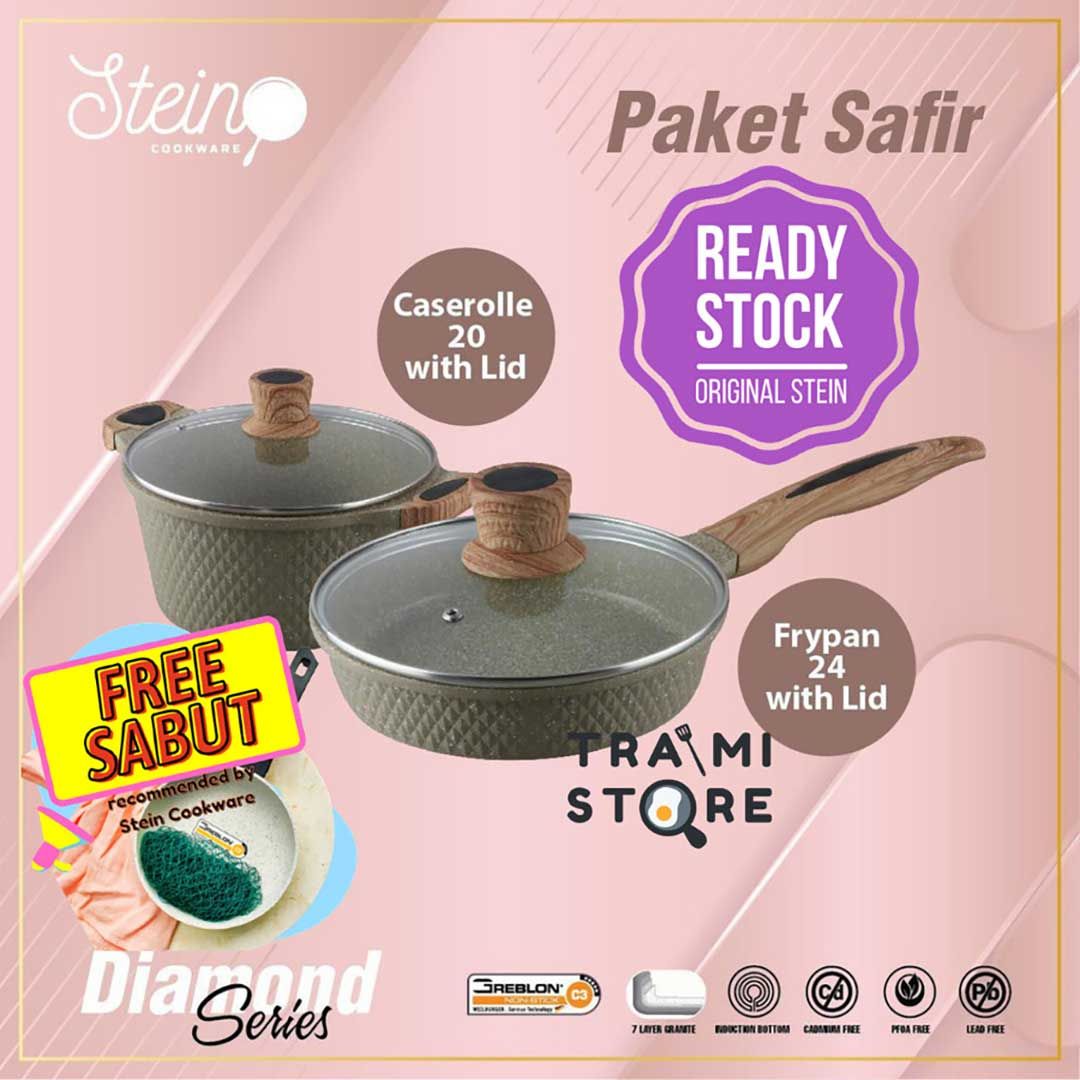 Stein Cookware Paket Safir (Fry Pan 24Cm + Caserolle 20 Cm) - 1