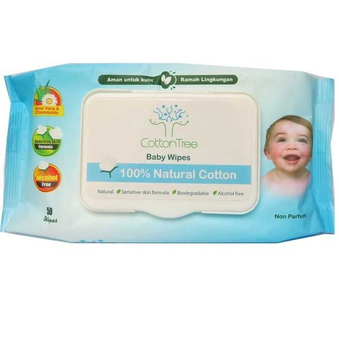 Cotton Tree Baby Wipes 50 Sheet - 1