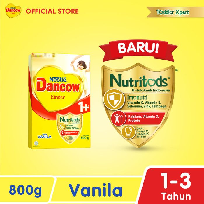 Nestlé DANCOW 1+ Vanila Susu Anak 1-3 Tahun Box 800g - 1