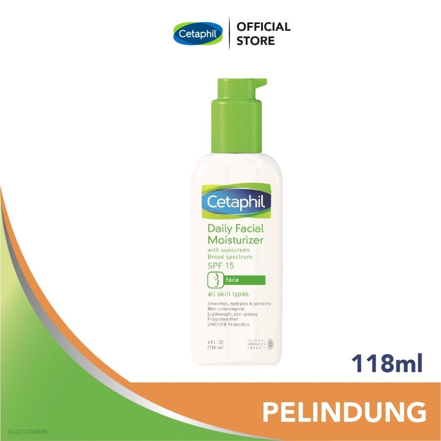 Cetaphil Daily Facial Moisturizer SPF 15/PA ++ 118ml Pelembab Wajah untuk Perawatan Kulit Setiap Hari - 1