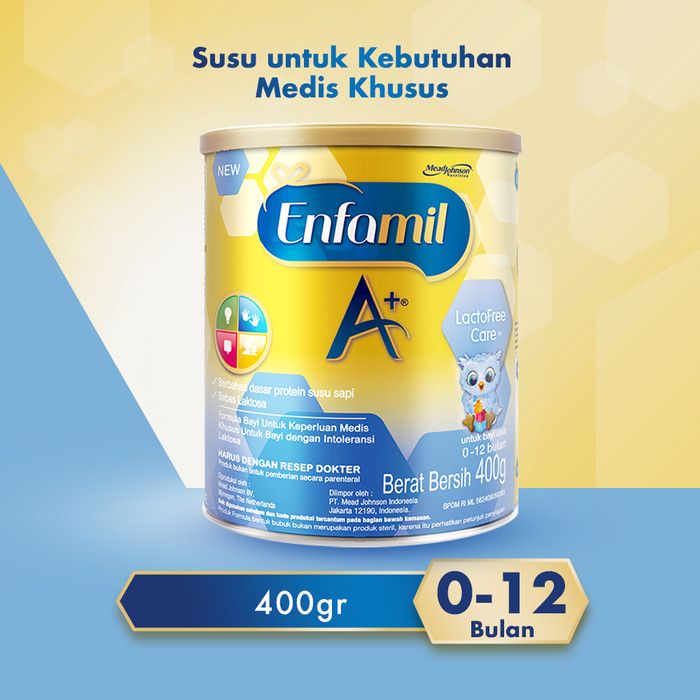 Enfamil A+ Lacto Free Susu Formula Bayi Bebas Laktosa 400g - 1