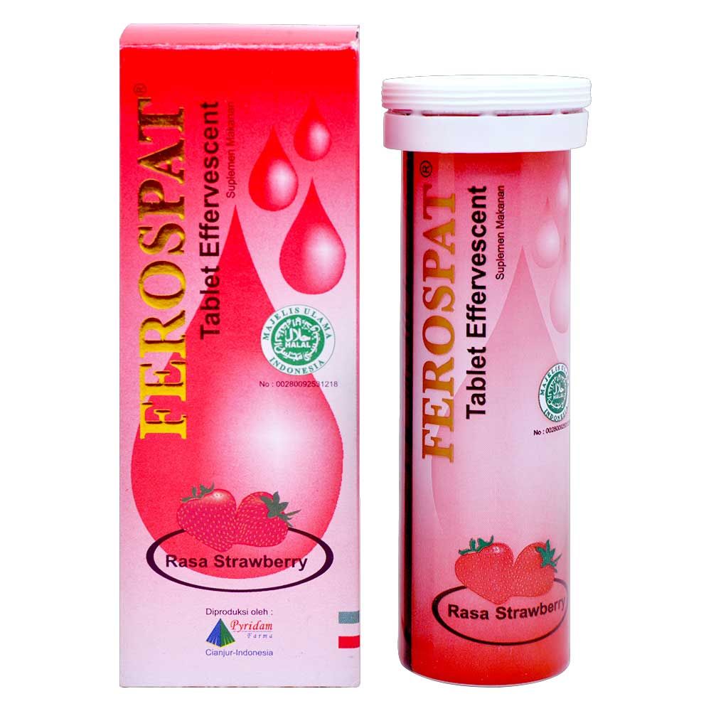 Ferospat Tablet Effervescent Bantu Memenuhi Kekurangan Zat Besi - 10 Tablet Effervescent - 1