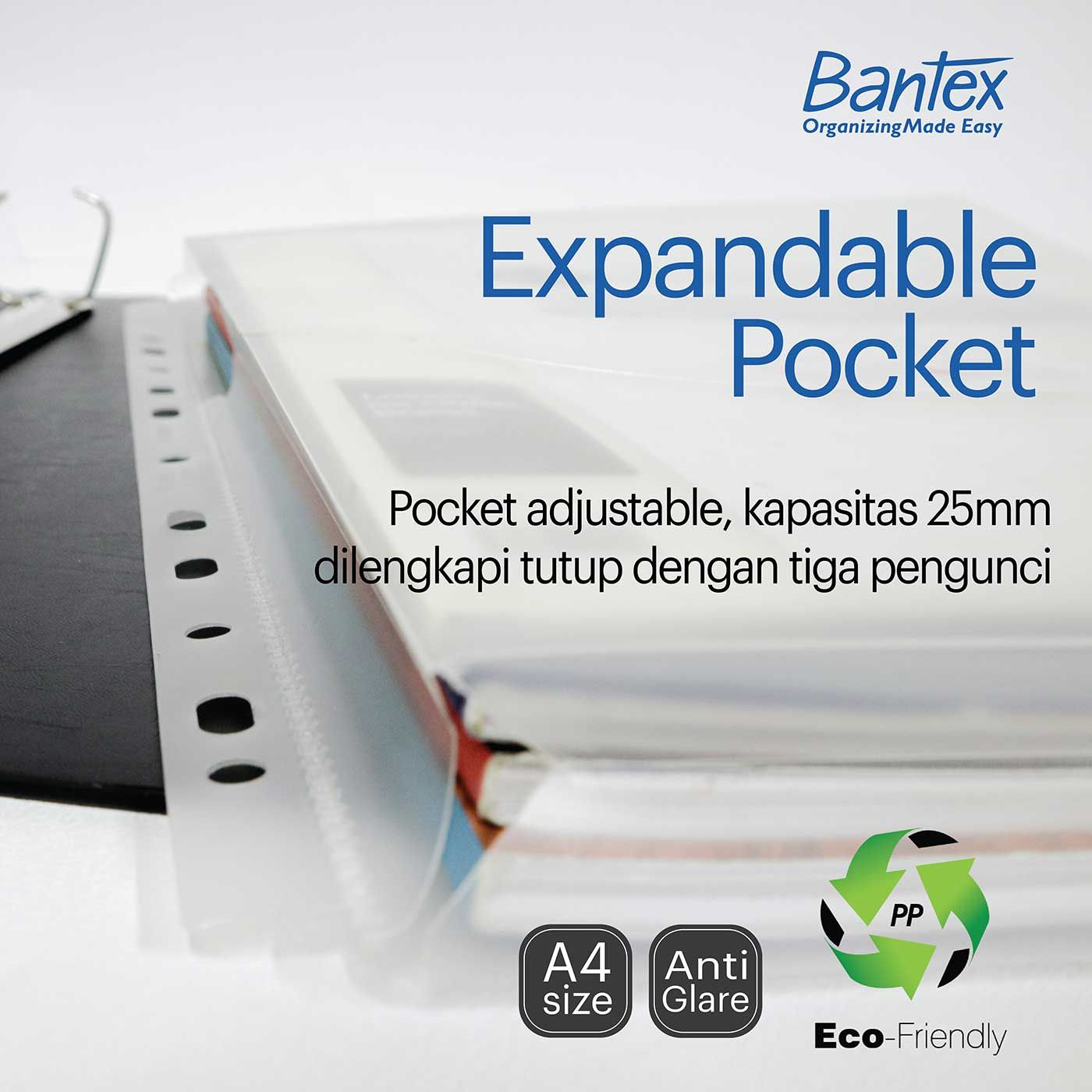 Bantex Expandable Pocket With Closure - 1