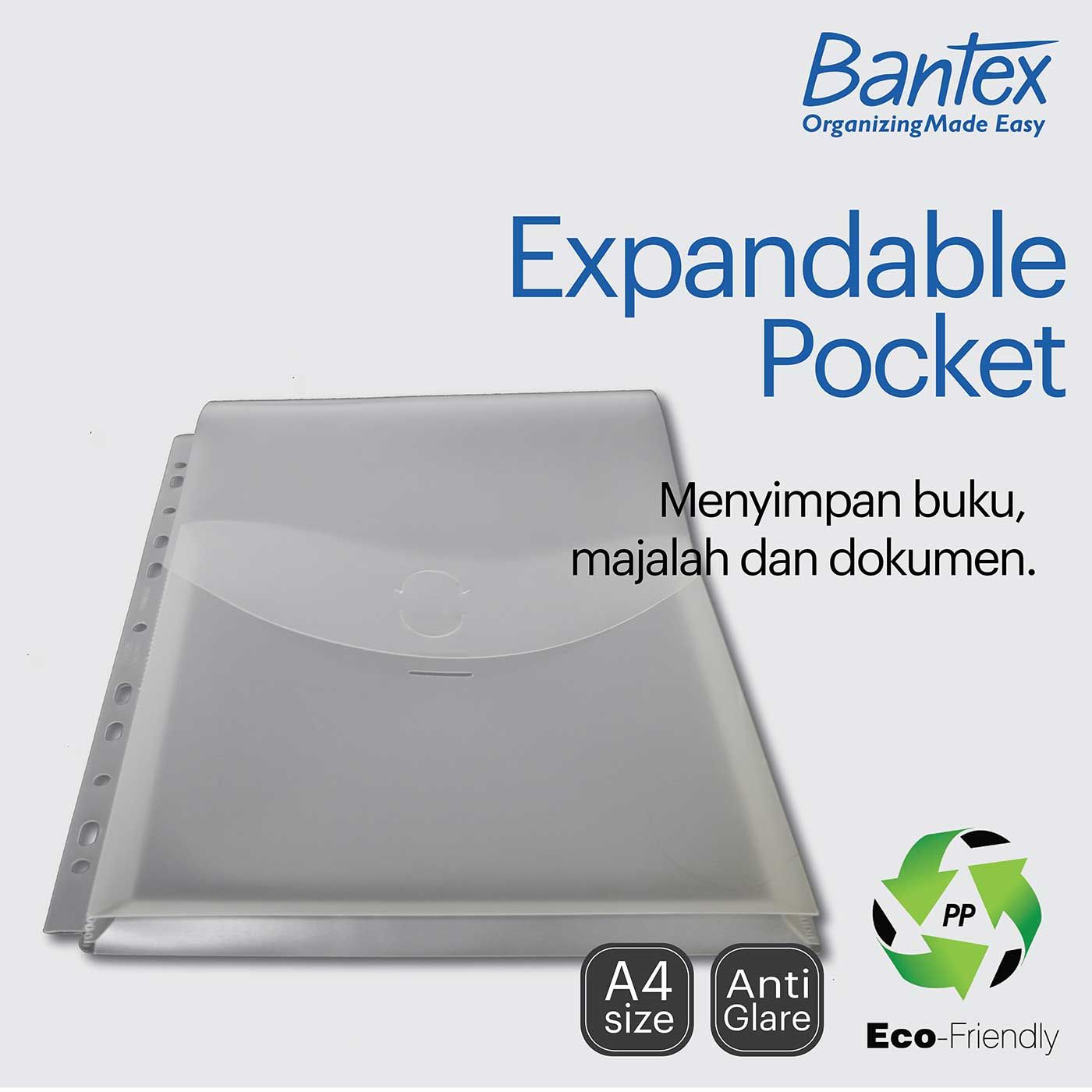 Bantex Expandable Pocket With Closure - 2