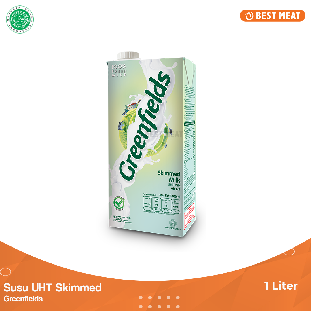 Greenfields Susu Skimmed Milk 1L - 1