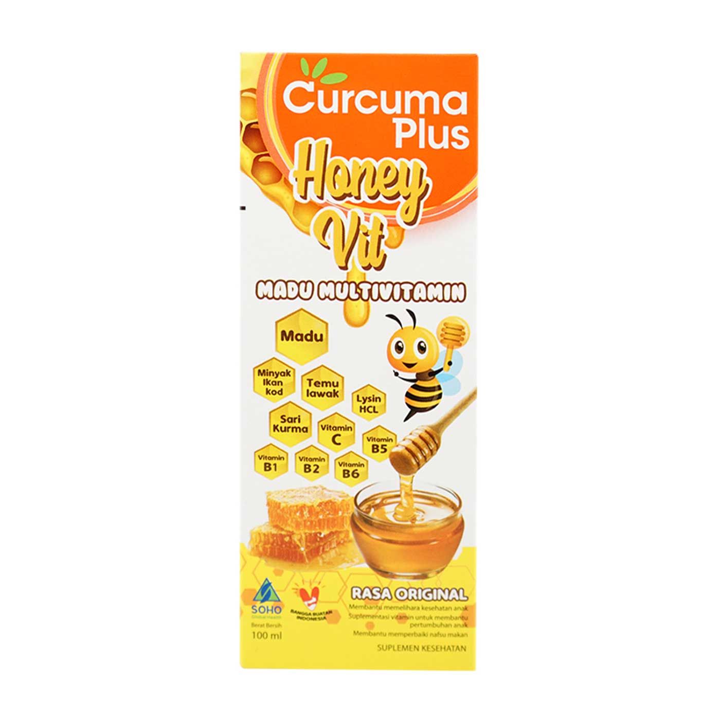 Curcuma Plus Honey Vit - Multivitamin Madu Rasa Original 100ml - 2