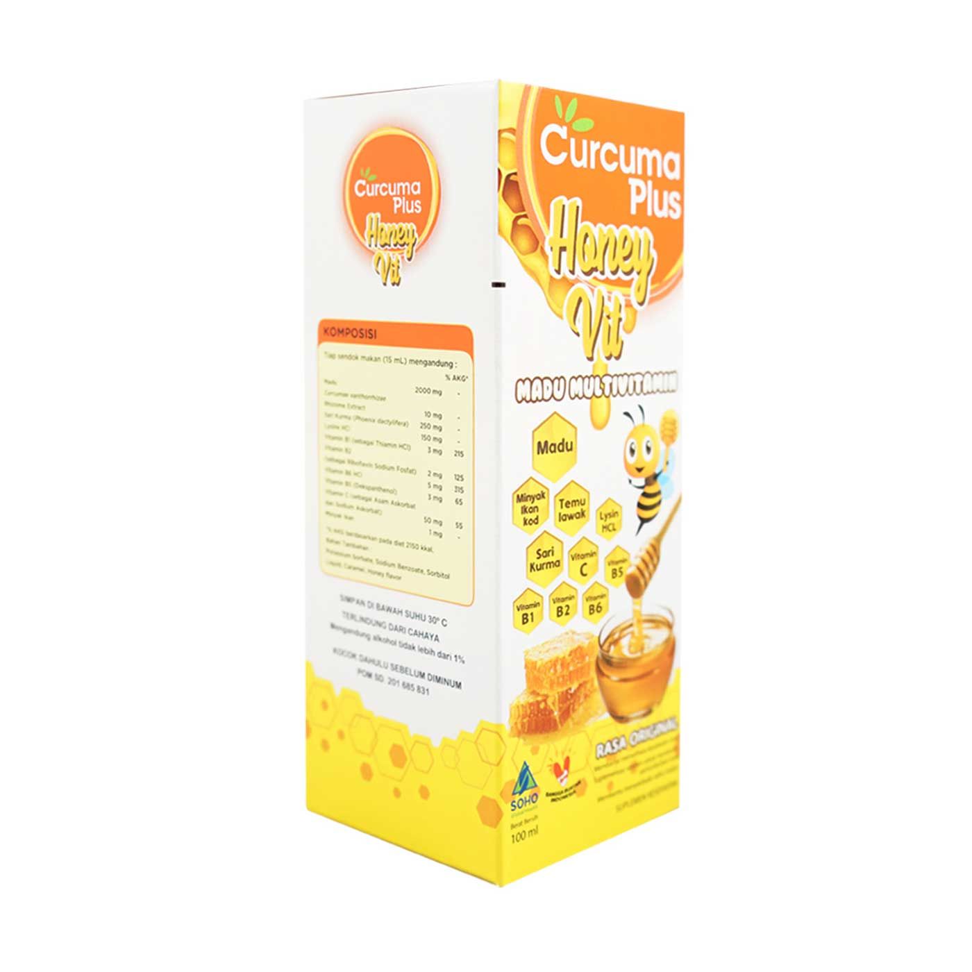 Curcuma Plus Honey Vit - Multivitamin Madu Rasa Original 100ml - 3