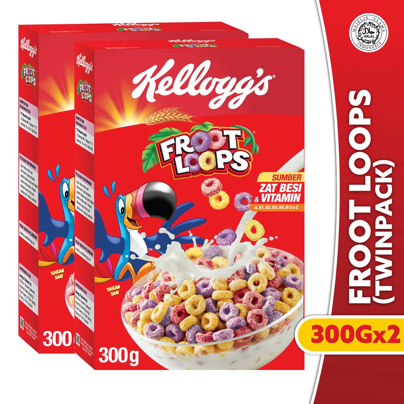 [SPECIAL BUNDLE] Kelloggs Froot Loops 300g x 2pcs - 1