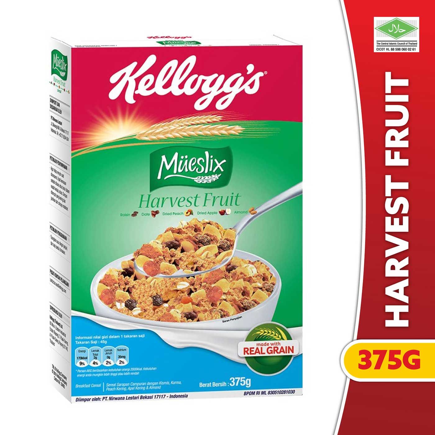 Kelloggs Mueslix Harvest Fruit 375g - 1