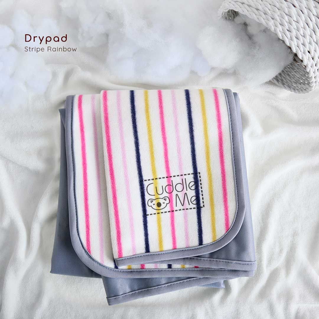 CuddleMe Drypad - Perlak / Alas Ompol - Stripe Rainb - 1