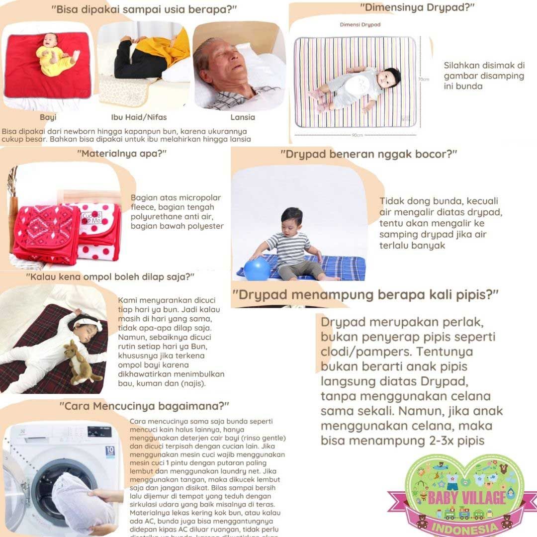 CuddleMe Drypad - Perlak / Alas Ompol - Stripe Rainb - 2