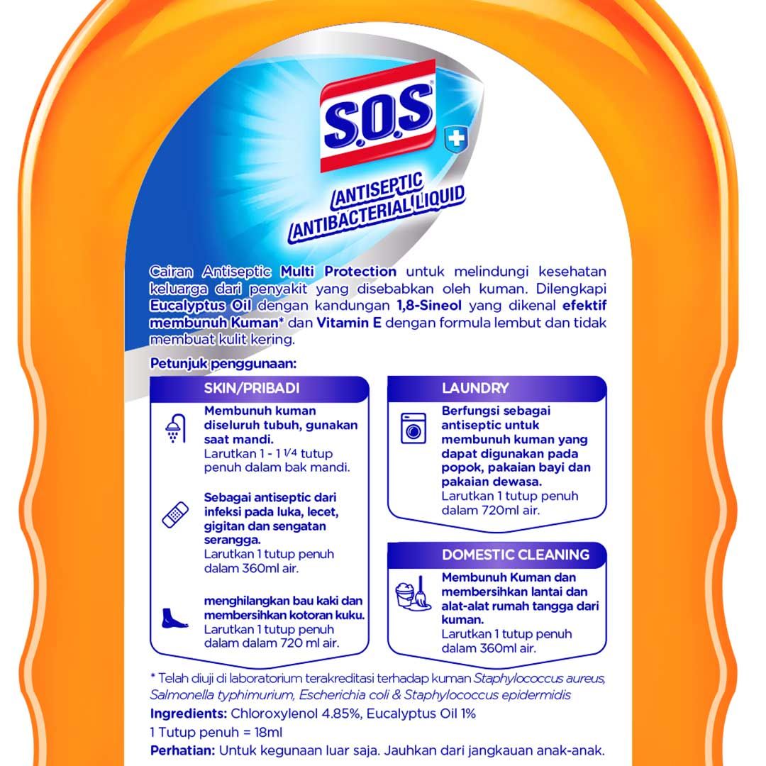 Sos Antiseptic Liquid 250 Ml - 4