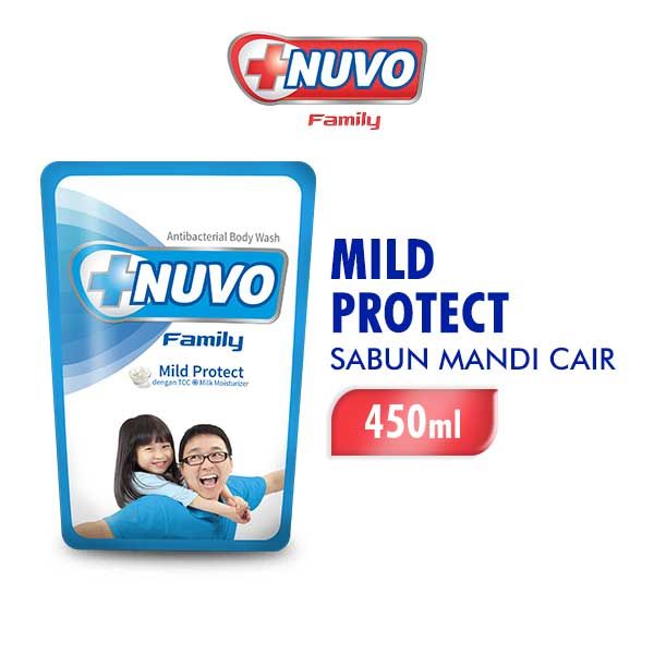 Nuvo Family Liq Soap Biru Pch 450ml - 1