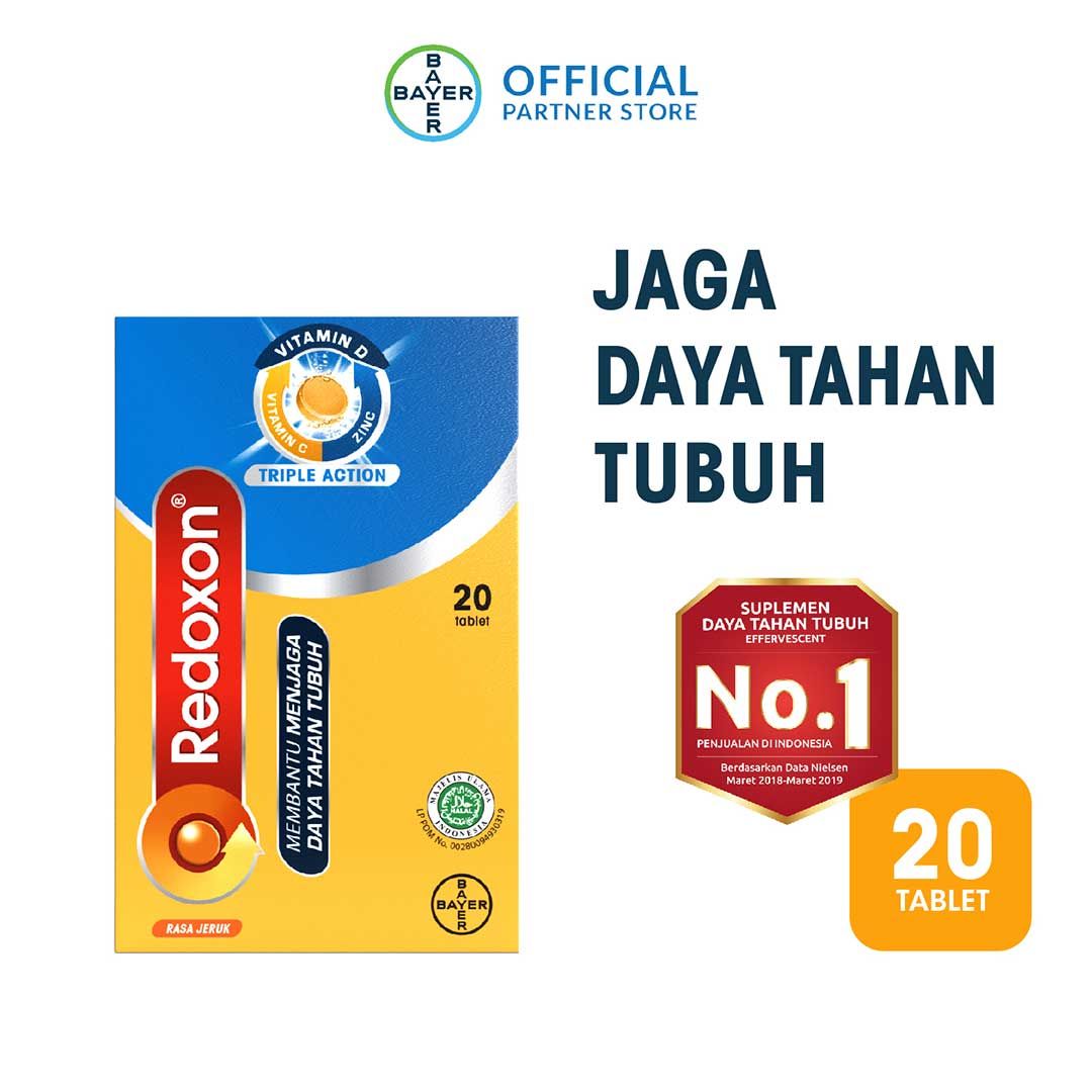 Redoxon Vitamin C + Zinc Rasa Jeruk 20 Tablet - 1