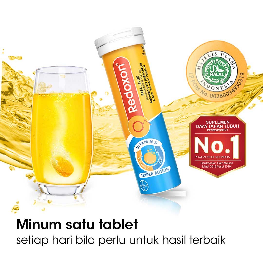 Redoxon Vitamin C + Zinc Rasa Jeruk 20 Tablet - 3