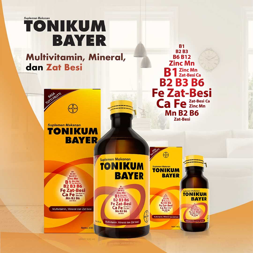 Tonikum Multivitamin, Mineral, dan Zat Besi Rasa Tutti Frutti 330ml - 2