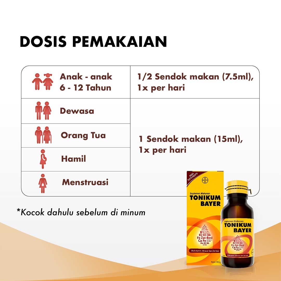 Tonikum Multivitamin, Mineral, dan Zat Besi Rasa Tutti Frutti 330ml - 5