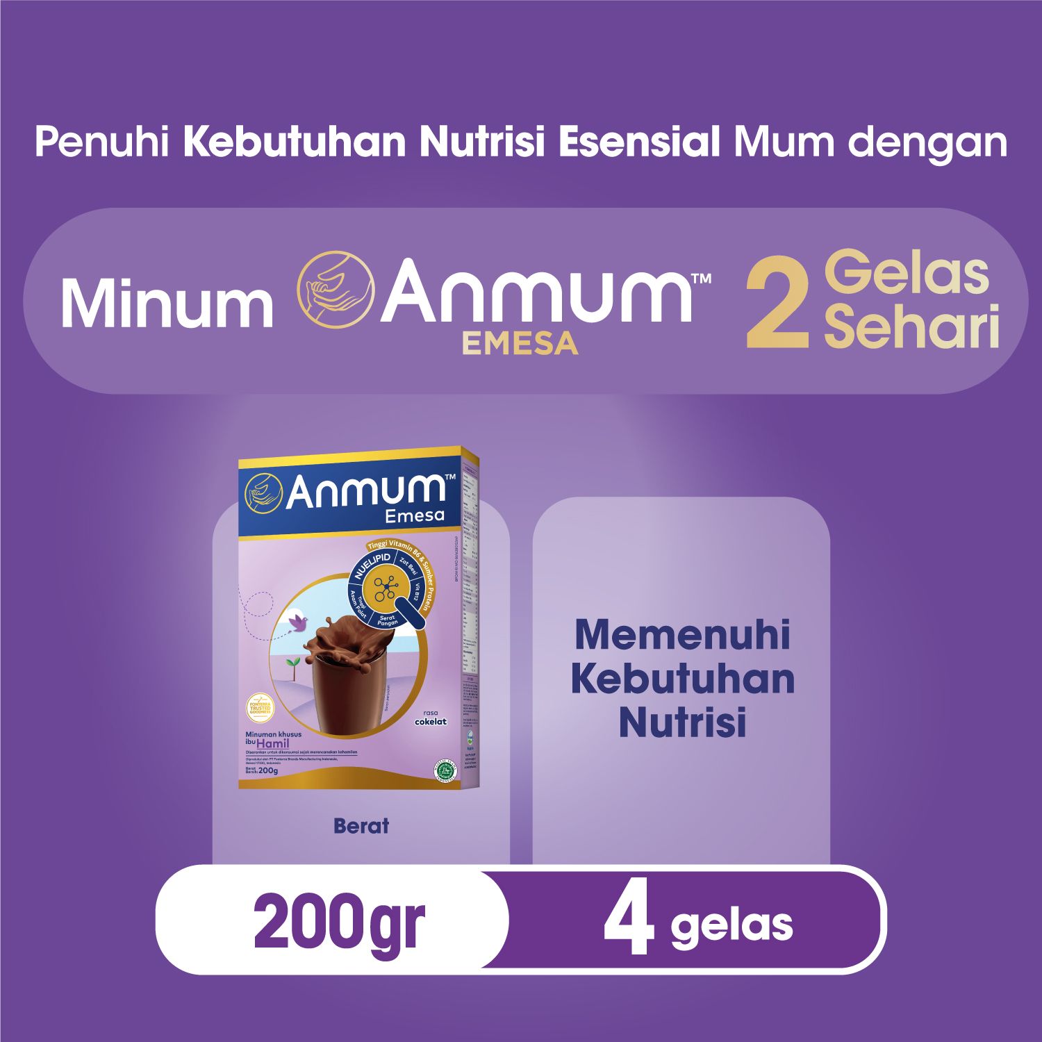 Bundling Anmum Emesa Chocolate 200gr 2 Pcs - 5