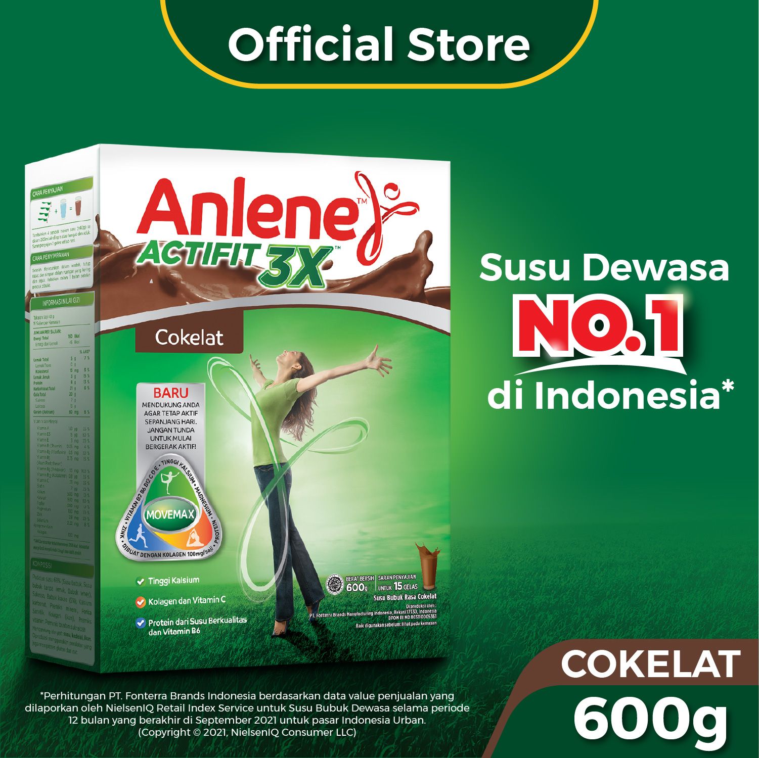 Anlene Actifit Cokelat 600gr - 1