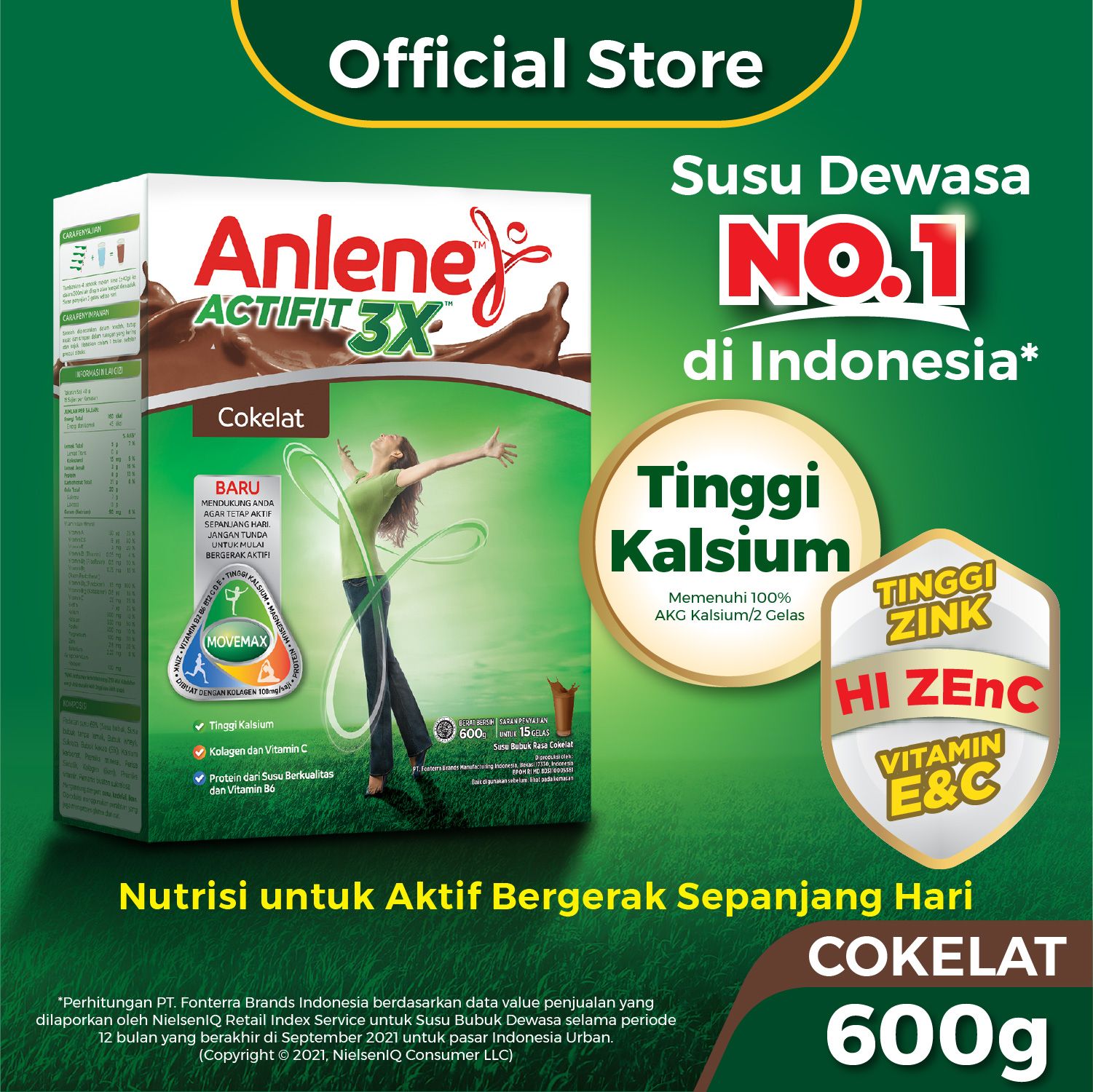 Anlene Actifit Cokelat 600gr - 2