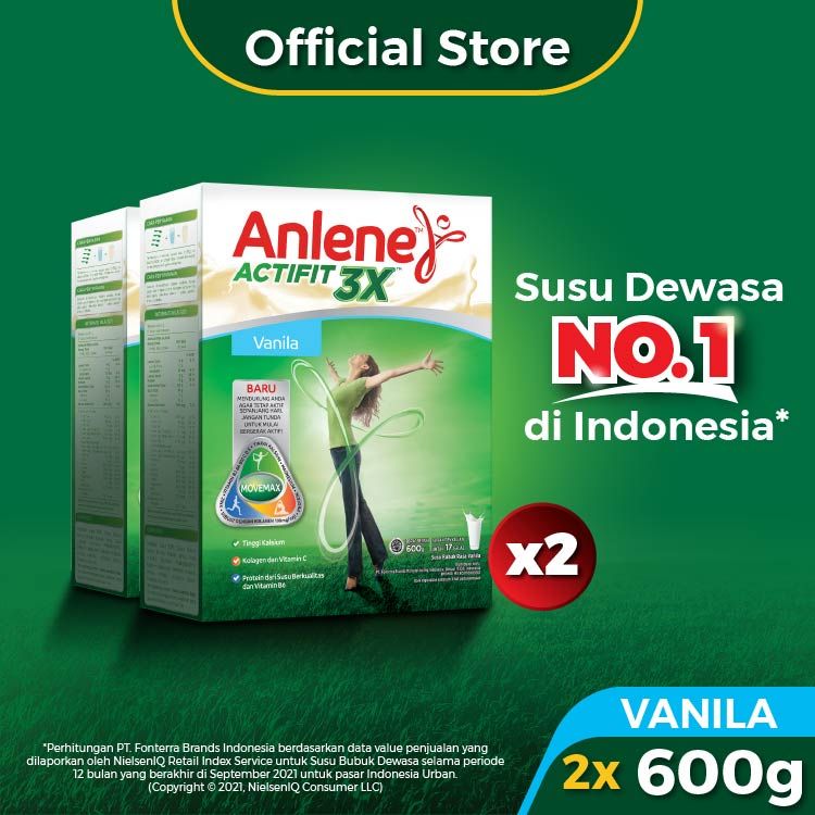 Anlene Actifit Vanilla 600gr - 2 Pcs - 2