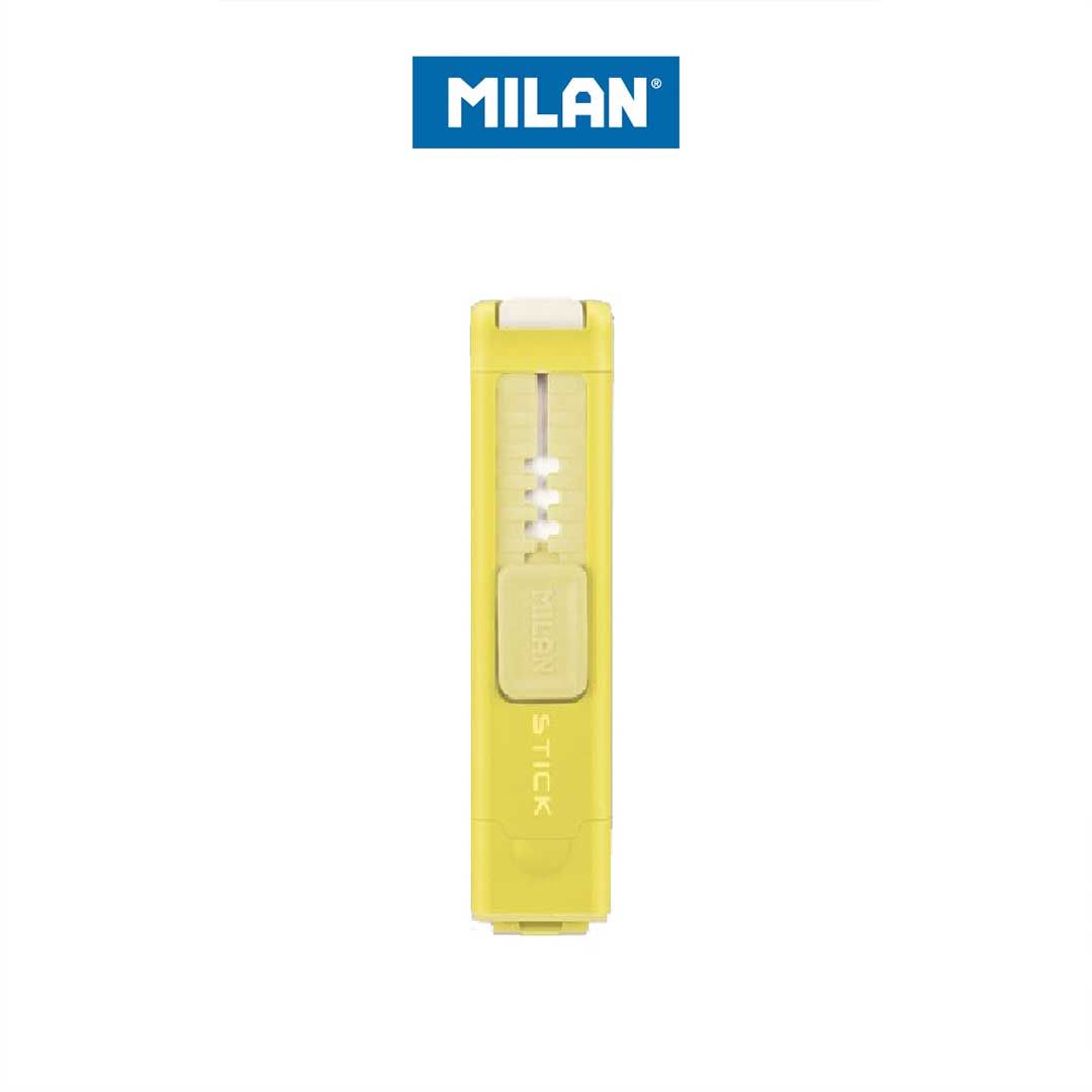 Milan Sharpener + Eraser Stick #47021 Yellow - 2