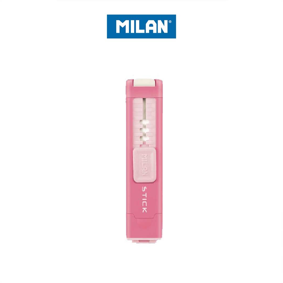 Milan Sharpener + Eraser Stick #47021 Pink - 2