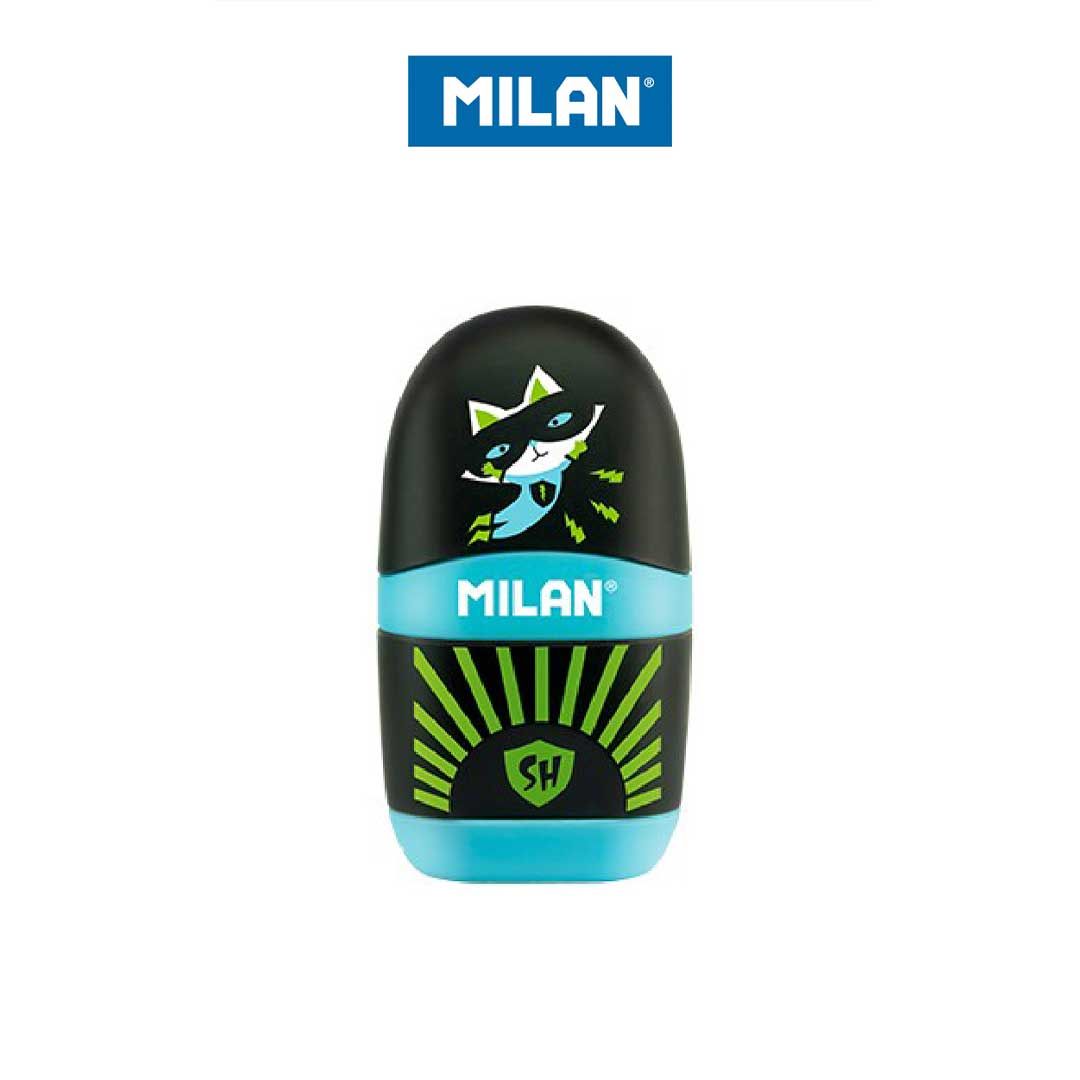 Milan Sharpener & Eraser Super Heroes Black - 2