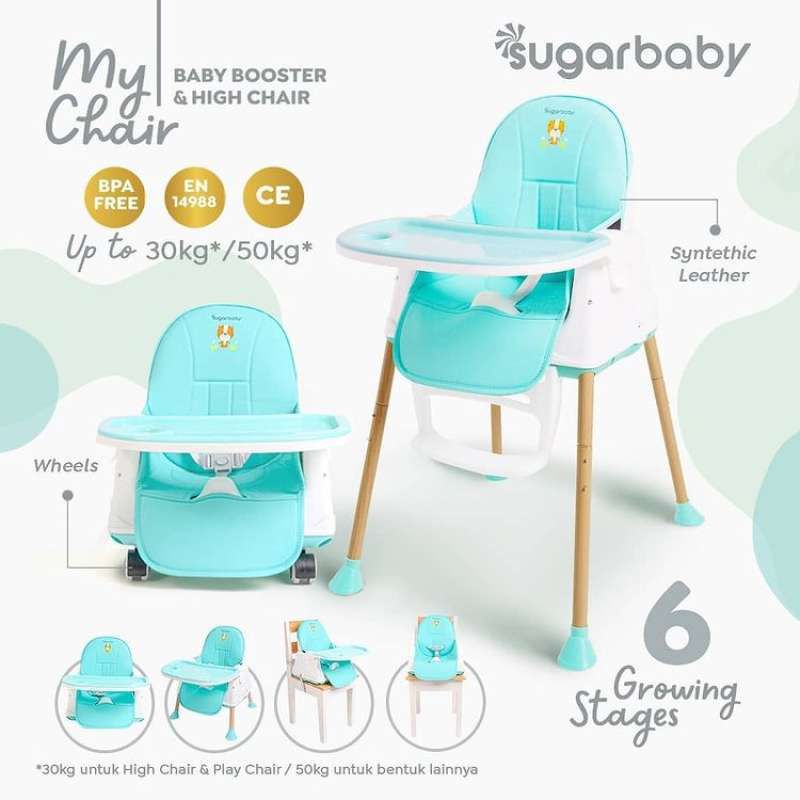 Sugar Baby My Chair Baby Booster & High Chair Kursi Makan Anak Green - 1