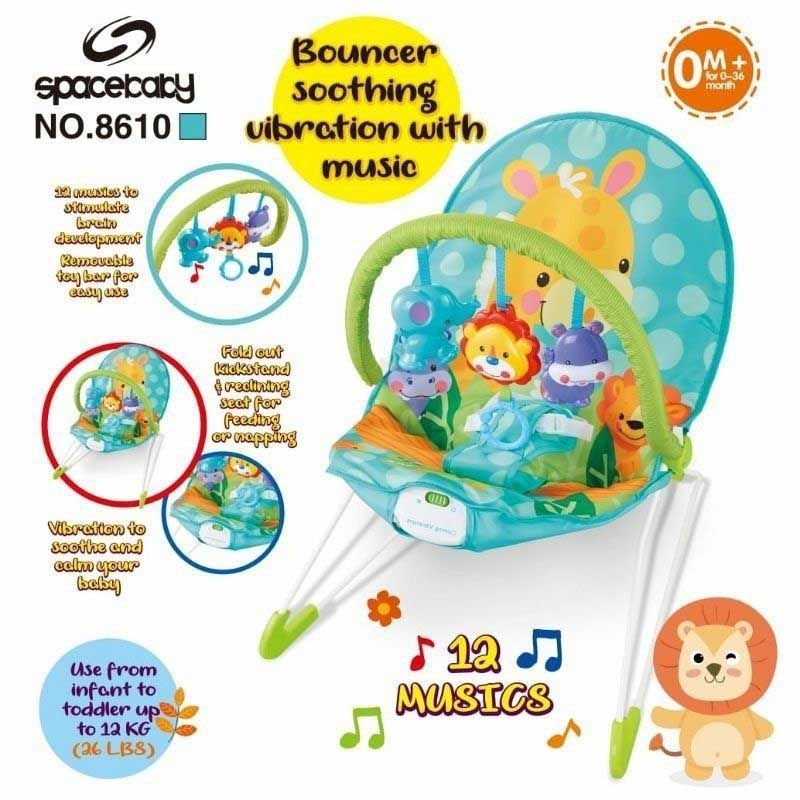 Bouncer Spacebaby SB 8610 / Tempat Duduk Bayi / Anak Space Baby - Giraffe - 1