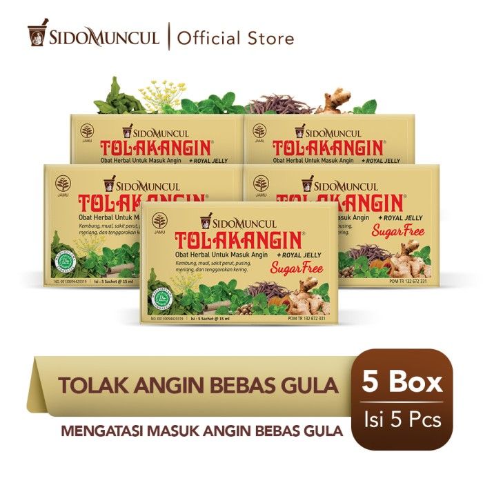 Tolak Angin Bebas Gula Cair Dus 5x5's Herbal - Masuk Angin - 1