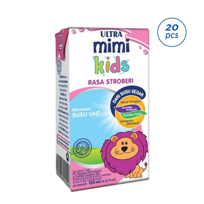 Ultra Mimi Susu UHT Stroberi 20x125ml - 2