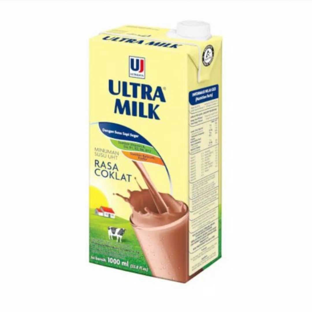 Ultra Milk Cokelat Uht 1000 ml 1 Karton Susu Cair Coklat - 1