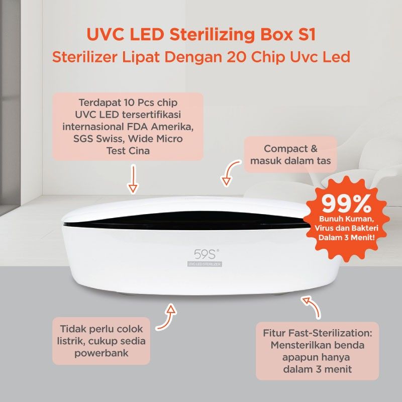 Mooimom 59S UVC LED Sterilizing Box | Sterilizer Botol & Perlengkapan Bayi - 2