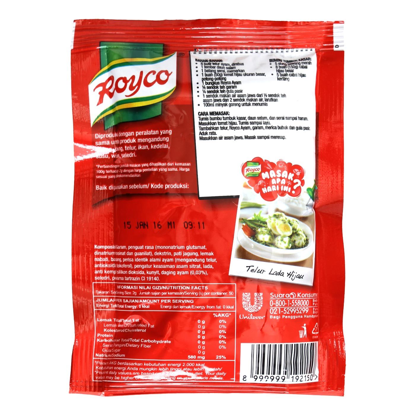 Royco Bumbu Pelezat Rasa Ayam Pck 94g - 2