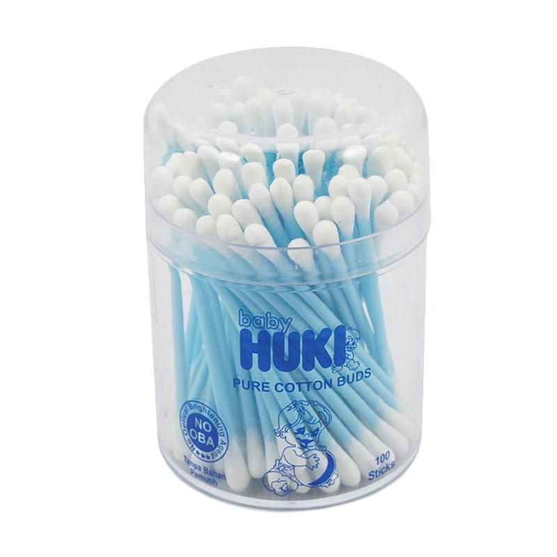 Baby Huki Cotton Bud 50S For Baby Pembersih Kuping Anak - Biru - 1