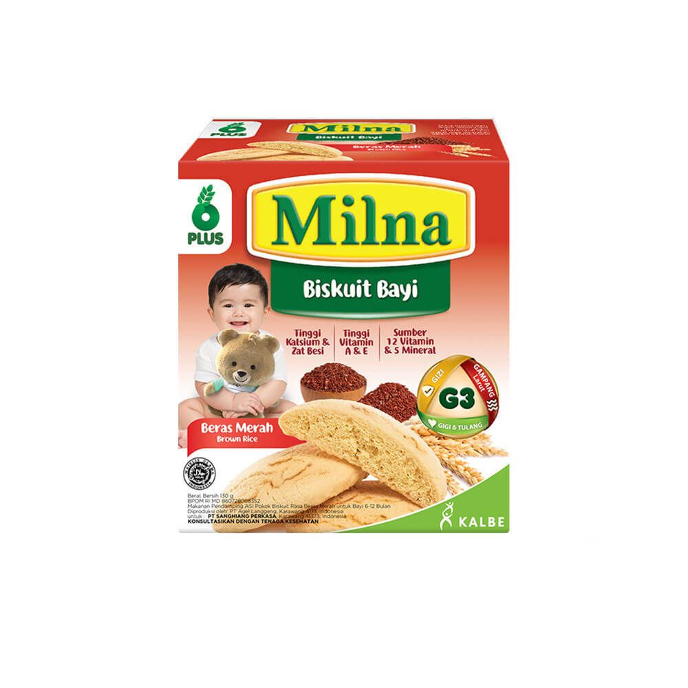 Milna Biskuit Bayi Beras Merah 130gr - 1