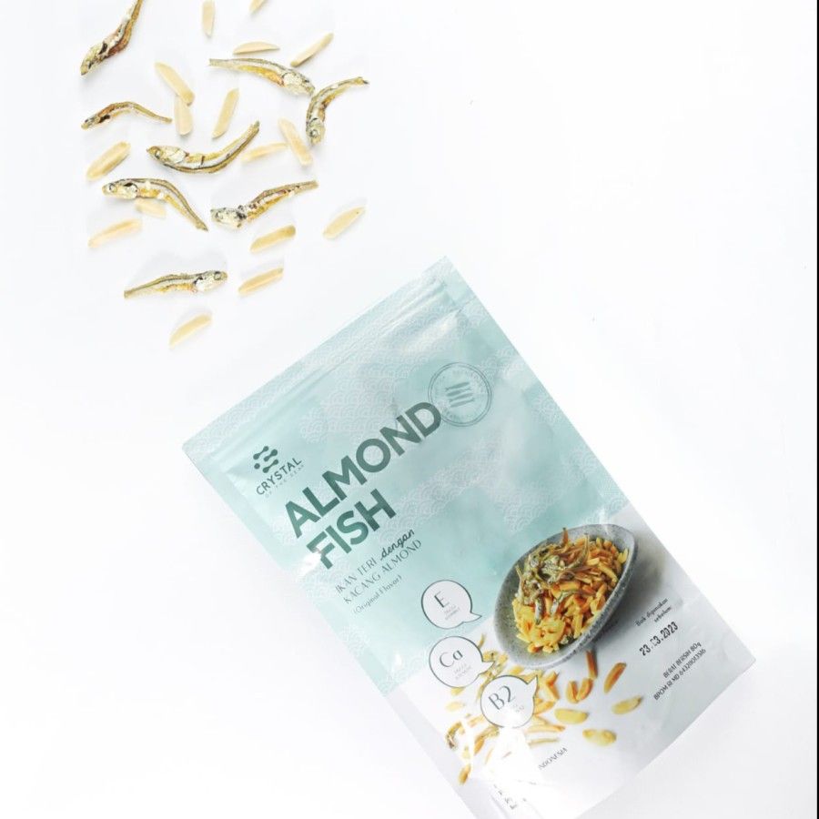 Almond Fish Snack (80GR) / Ikan Teri Jengki Kacang Almond Premium - 1