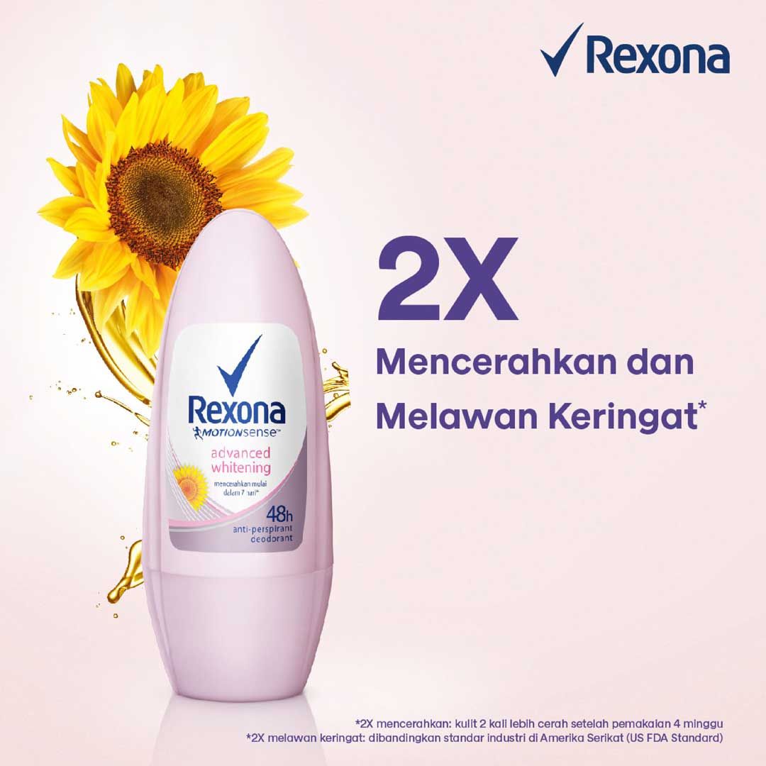 Rexona Women Anti-Perspirant Deo Roll On Adv Whitening 45ml - 4