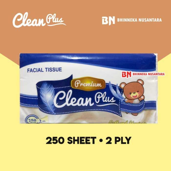 Clean Plus Facial Tissue 250 Sheet [4 Pack] - 2