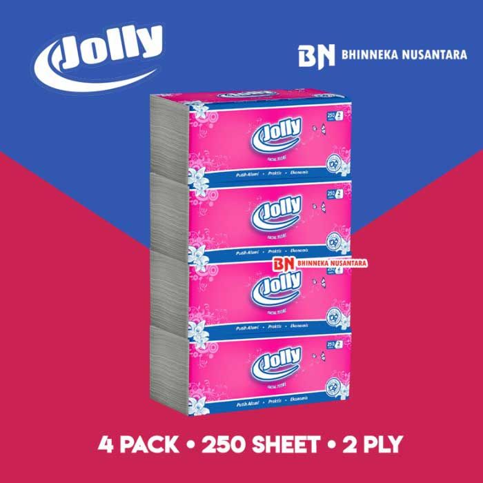 Jolly Facial Tissue 250 Sheets [4 Pack] - 1