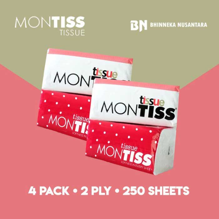 Montiss Facial Tissue 250 Sheets [4 Pack] - 1