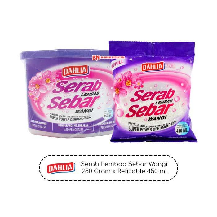 Dahlia Serab Lembab Wangi Refill 250 Gr x Refillable 450 ml - 1