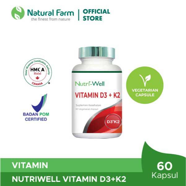 Nutriwell Vitamin D3 + K2 (60 Capsules) - 1