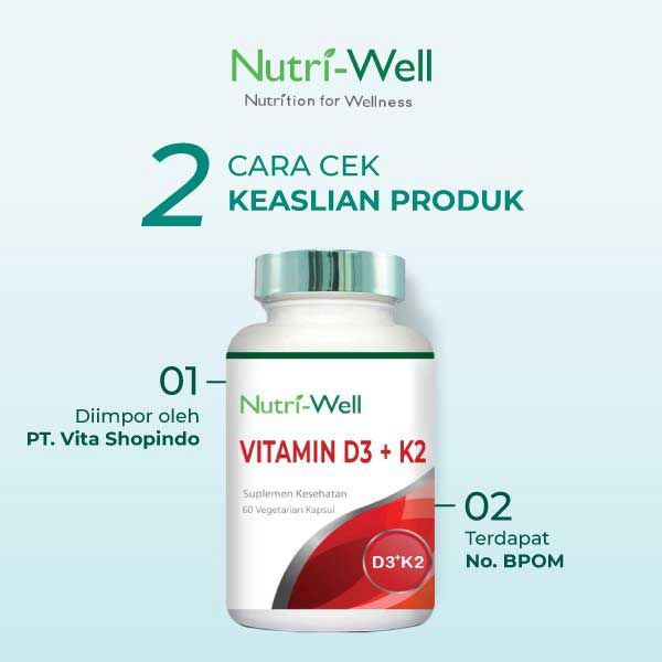 Nutriwell Vitamin D3 + K2 (60 Capsules) - 3